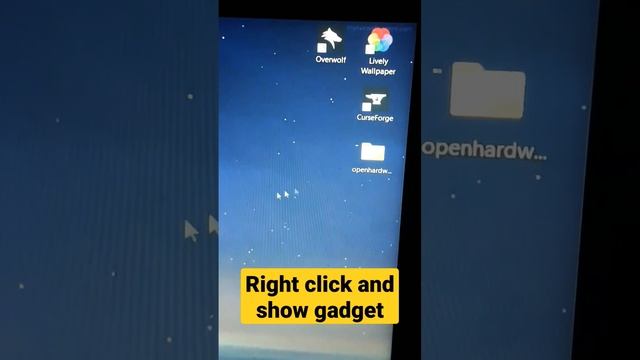 How to use gadget in open hardware monitor