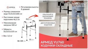 Купить недорого. Ходунки для пожилых людей и инвалидов АРМЕД YU 760