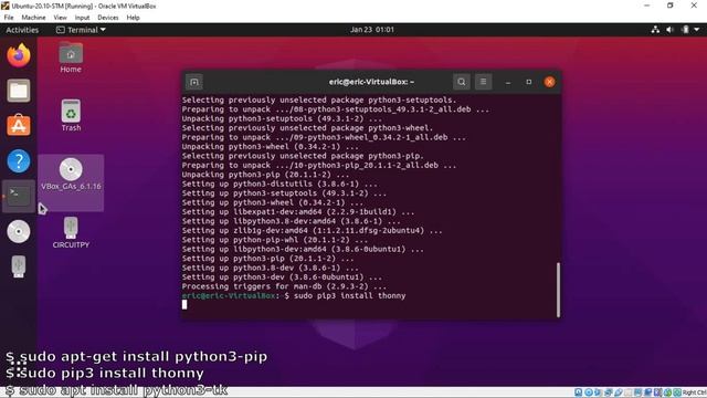 Flash CircuitPython to STM32F411, and install Thonny IDE on Ubuntu 20.10