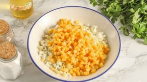 Салат с тунцом и кукурузой в тарталетках