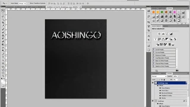 Chrome Text effect Photoshop смотреть онлайн