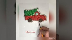 Как правильно рисовать на пряниках. Новогодние пряники 2021.  Рисуем имбирные пряники. Bonavi_cake