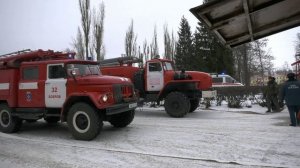 Тушение пожара в здании с массовым пребыванием людей в сельской местности Обучающий сюжет