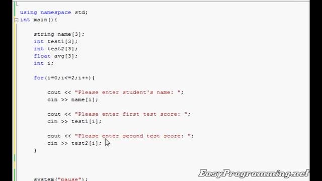Easy Programming - Beginner C++ Tutorial - Parallel Arrays - Array Tutorial #2 (17)