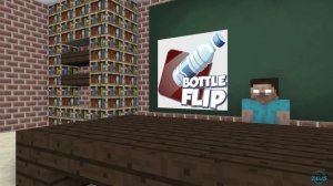 Monster School : EPIC BOTTLE FLIP CHALLENGE - Minecraft Animation