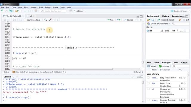 How to extract character or value in a column of dataframe in R | RStudio | R Programming Language смотреть онлайн