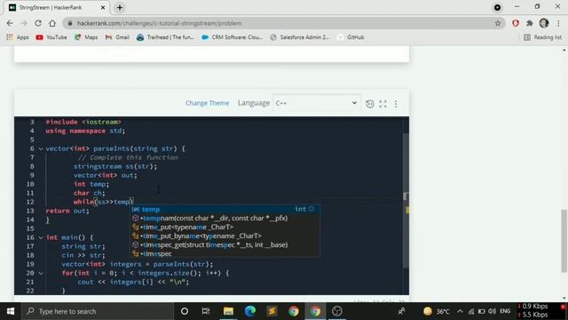 #10 String Stream Hackerrank Solution || C++ coding Solution. смотреть онлайн