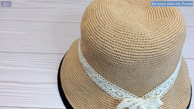Хлопковая шляпа крючком своими руками.