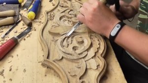 Резная царга для журнального столика, резьба по дереву