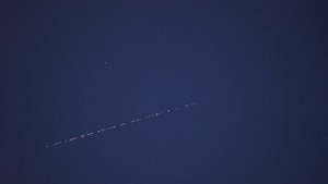 Пролет спутников Starlink