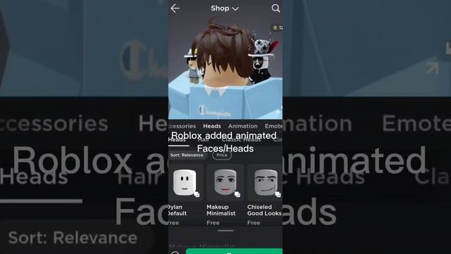 Roblox just added animated heads/faces