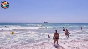 4k Beach Walk  walking tour of the beautiful beach Benidorm