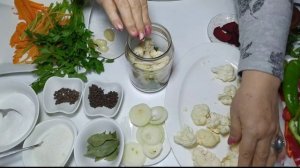 Овощное ассорти на зиму/Маринованная Цветная капуста/Խառը բանջարեղենով մարինադ/Ծաղկակաղամբի մարինադ