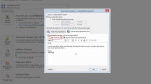 How to Send Automatic Replies in Outlook 2013/2016