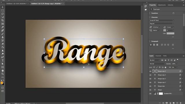 3D TEXT EFFECT IN PHOTOSHOP 2023 #photoshop