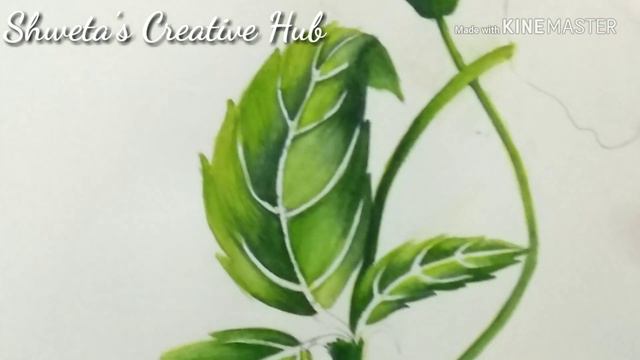 How to paint Hibiscus Leaves | Nature Study | Easy Method | SCH смотреть онлайн