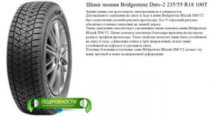Шина зимняя Bridgestone Dmv-2 235/55 R18 100T