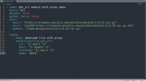 Download a file using an HTTPS proxy via environment variables - Ansible get_url and environment