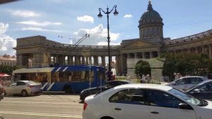 Поездка на троллейбусе Адмирал по 7 маршруту в Санкт-Петербурге