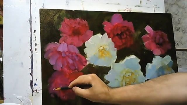 ? ХуДоЖнИкИ Красивые Цветы Букет Пионы / Живопись маслом / Художник Вугар Мамедов