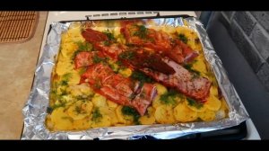 Свиная грудинка с картофелем/Свинина в духовке/Готовим вместе