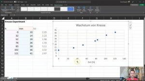 Excel  - Ein XY-Diagramm erstellen - und Fehlerbalken hinzufügen