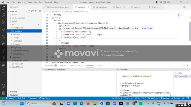 Custom Tooltip in React Js . смотреть онлайн