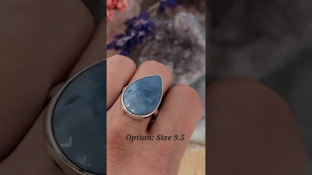 Angelite Silver Ring