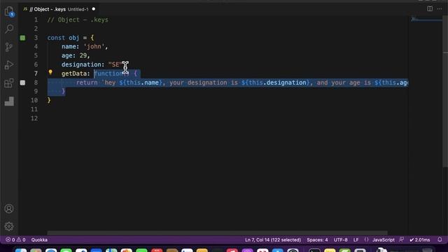 JavaScript Objects - Object.keys()