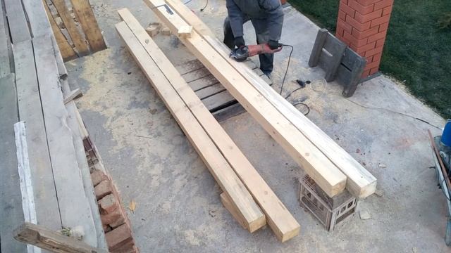 Обработка балок лепестковым шлифовальным диском! #Беседка #Своими_руками #Строительство #Подготовка смотреть онлайн