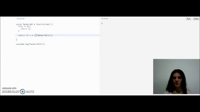 Factorial function in Javascript