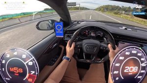 800HP AUDI RSQ8 LCE | BRUTAL SOUND 100-200 ACCELERATION & AUTOBAHN POV