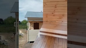 Баня из бруса 3 на 4 метра. Строительная компания НОВАЯ ДАЧА. Каркасные дома. Бани из бруса.