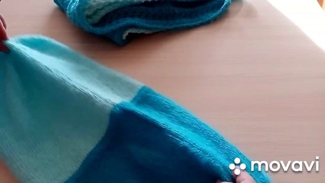 Нежный палантин спицами смотреть онлайн