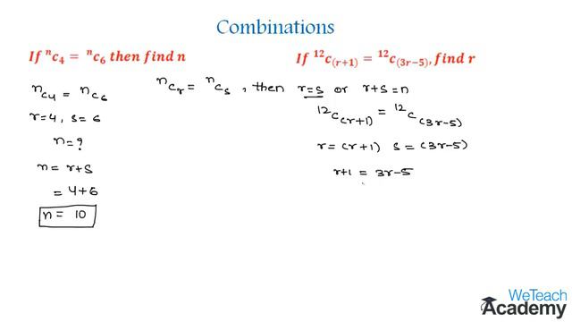 015-Combinations Example - 2 ⧸ Permutations And Combinations ⧸ Maths Algebra