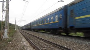 Электровоз ЧС7-067 с поездом№073А Москва-Львов перегон Нара-Латышская 29.09.2017