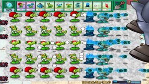 Dr. Zomboss + 99 Giga-Gargantuar vs Army Pea in Survival Day | PvZ_Christmas_Mod 2023