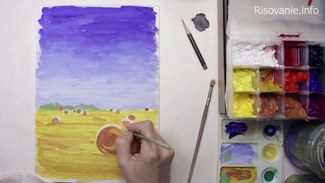 1️⃣4️⃣ ТЮКИ СЕНА (гуашь). Серия «50 этюдов»