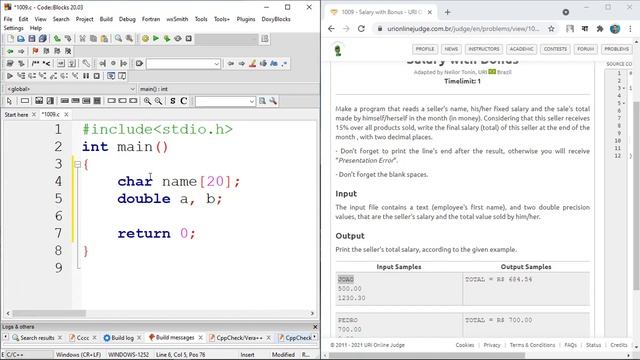 uri online judge problem 1009 solution | c programming in bangla