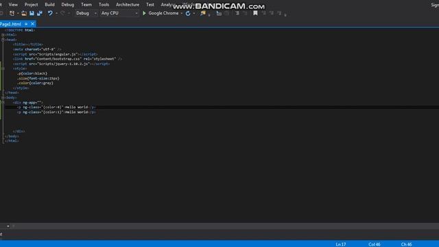Visual Studio Angular Tutorial 4-ng-model and ng-class(Angular For Beginners)