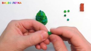 ЛЕПИМ НОВОГОДНЮЮ ЕЛКУ ИЗ ПЛАСТИЛИНА ? 5 СПОСОБОВ ? Видео Лепка