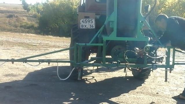 Самодельный опрыскиватель испытание часть 2