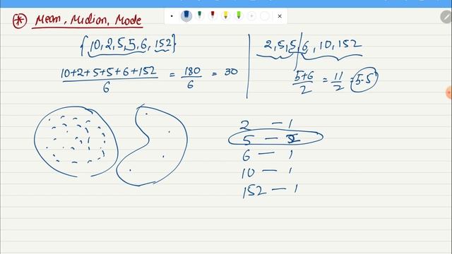 1. Mean, Median, Mode
