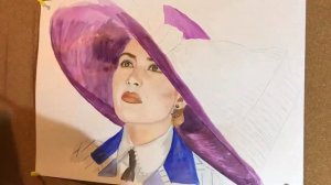 Рисуем акварелью Кейт Уйнслет из фильма Титаник