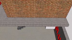 Эскиз лестницы в подвал .