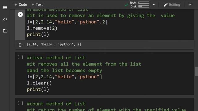 python list methods : methods of list in python | append | pop | clear | sort | reverse | insert
