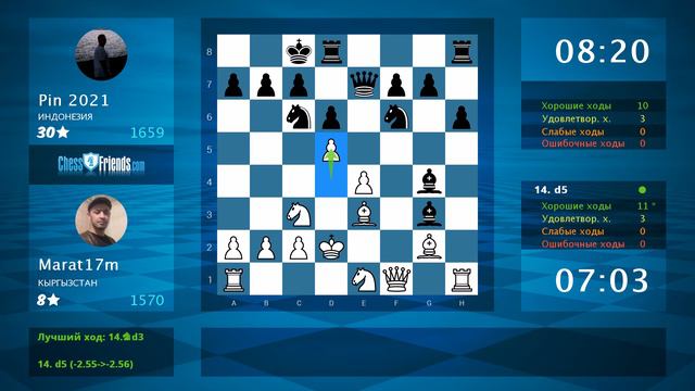 Chess Game Analysis: Marat17m - Pin 2021 : 1-0 (By ChessFriends.com) смотреть онлайн