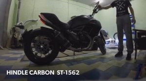 Ducati Diavel 2015 exhaust Hindle ST1562 Дукати Диавел выхлоп сток и карбон