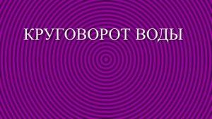Превращения и круговорот воды