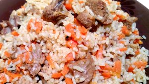 Плов узбекский из мяса баранины! Вкусно и сытно!